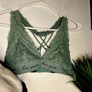 pink victoria secret bralette, green blue color, small in adults